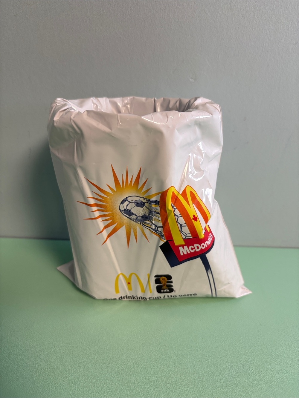 McDonald’s FIFA Meal Drinking Plastic Collector Cup 20oz Sealed New TEB 30095-19